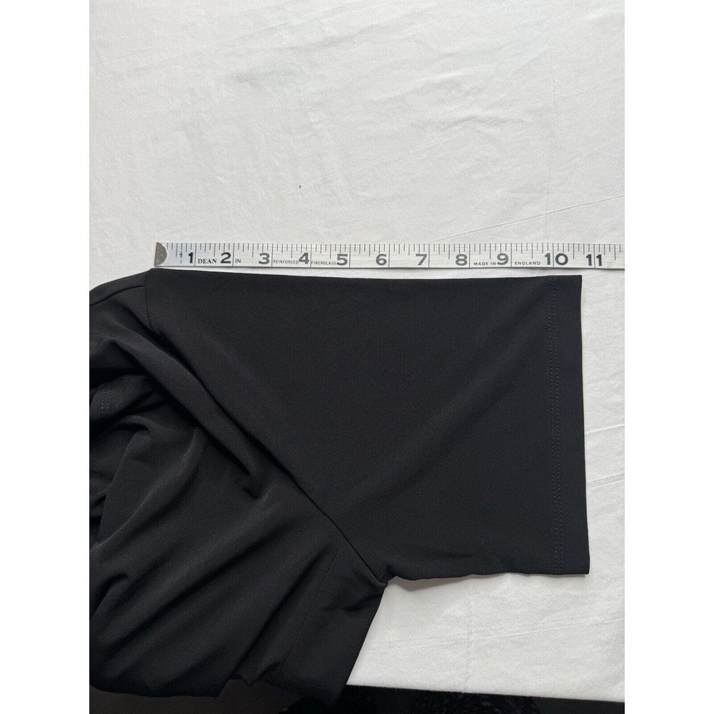 Susan Graver L Modern Essentials Black Top Rounded Split Hem A352184 Preowned​​ - Picture 5 of 11